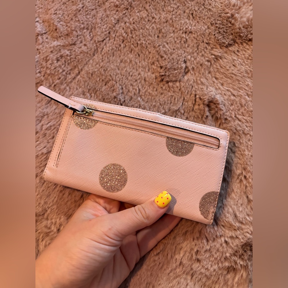 Kate spade polka dot wallet